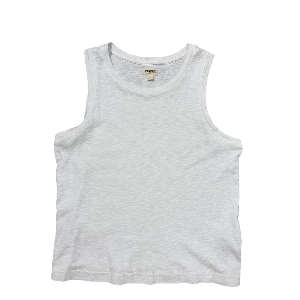 L'AGENCE White Sleeveless Tank Top